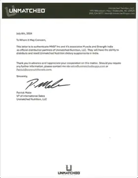 Unmatched distribution partner letter